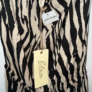 Animal Print Strapless Jumpsuit